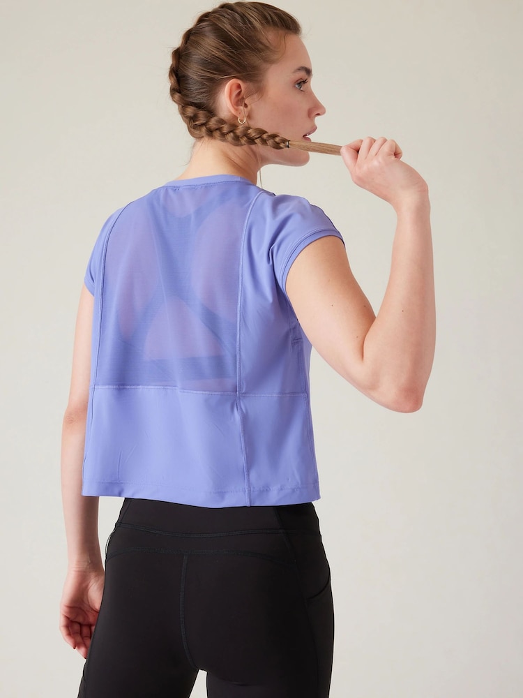 Athleta Purple Ultimate Hybrid T-Shirt - Image 2 of 3 Athleta Purple Ultimate Hybrid T-Shirt - Image 2 of 3