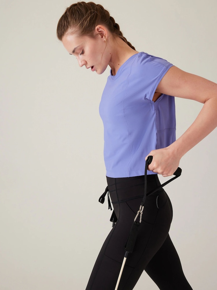 Athleta Purple Ultimate Hybrid T-Shirt - Image 3 of 3 Athleta Purple Ultimate Hybrid T-Shirt - Image 3 of 3