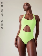 Athleta Green Alicia Keys Daybreak Cut Out Swimsuit - Image 1 of 5