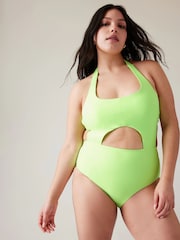 Athleta Green Alicia Keys Daybreak Cut Out Swimsuit - Image 4 of 5