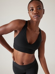 Athleta Black A-C Cup Transcend Plunge Low Impact Sports Bra - Image 1 of 8