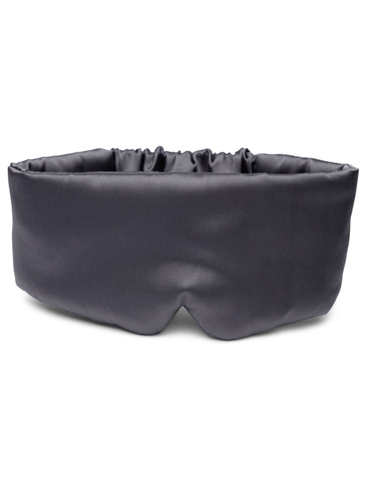 Kitsch Satin Pillow Eye Mask in Charcoal - Image 1 of 4