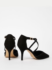 Friends Like These Black Regular Fit Cross Over Pointed Mid Court Heel - Image 3 of 4