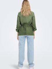 ONLY Khaki Green Utility Pocket Cargo Jacket - Image 3 of 5