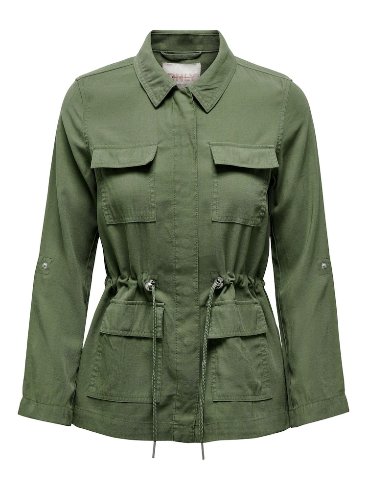 ONLY Khaki Green Utility Pocket Cargo Jacket - Image 5 of 5