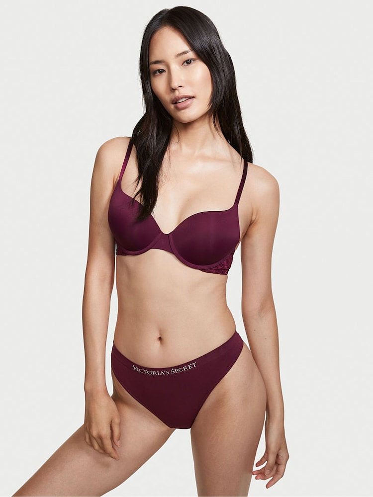 Victoria's Secret Kir Red Smooth Seamless Thong Knickers - Image 1 of 3