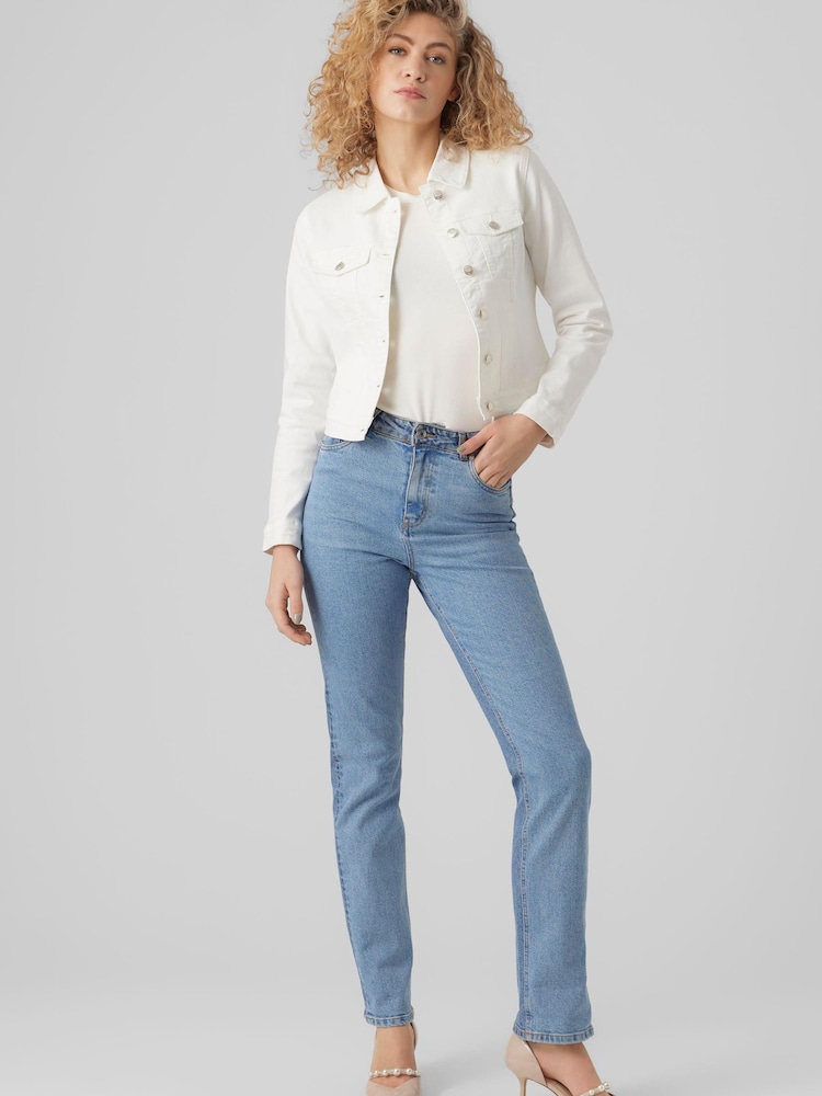 Белый - Классическая джинсовая куртка VERO MODA - Изображение 2 из 4 Белый - Классическая джинсовая куртка VERO MODA - Изображение 2 из 4
