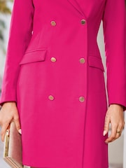 Sosandar Pink Double Breasted Blazer Dress - Image 4 of 6