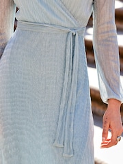 Sosandar Plissiertes Midi-Wickelkleid - Bild 6 von 6