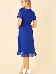 Blau - Yumi Wickelkleid mit Rüschen - Bild 4 von 5