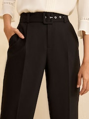 Love & Roses Black Belted Slim Leg Smart Trousers - Image 2 of 4