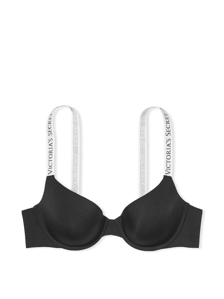 Victoria's Secret Black and White Demi Lightly Lined Bra - Image 3 of 3