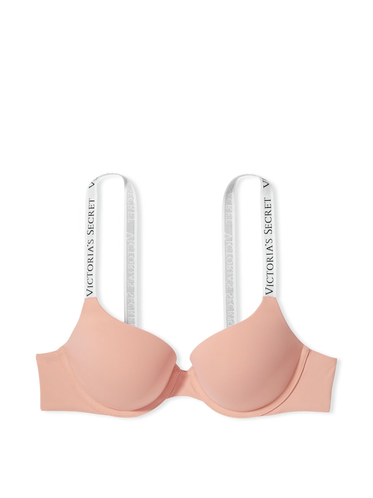 Victoria's Secret Misty Rose Pink and White Full Cup Push Up Bra - Image 3 of 3