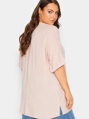 Rosa - Yours Curve Top mit V-Ausschnitt - Bild 3 von 4