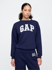 Gap Navy Blue Logo Crew Neck Sweatshirt - Image 1 of 7