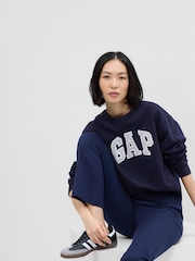 Gap Navy Blue Logo Crew Neck Sweatshirt - Image 5 of 7
