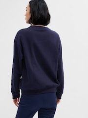 Gap Navy Blue Logo Crew Neck Sweatshirt - Image 6 of 7