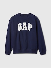 Gap Navy Blue Logo Crew Neck Sweatshirt - Image 7 of 7