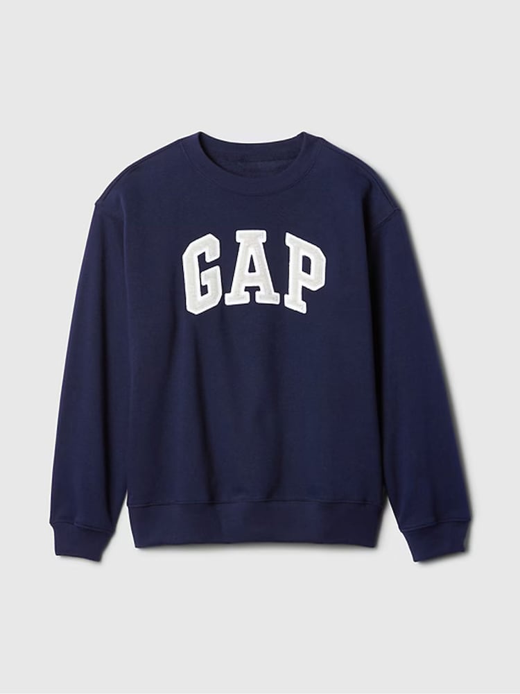 Gap Navy Blue Logo Crew Neck Sweatshirt - Image 7 of 7