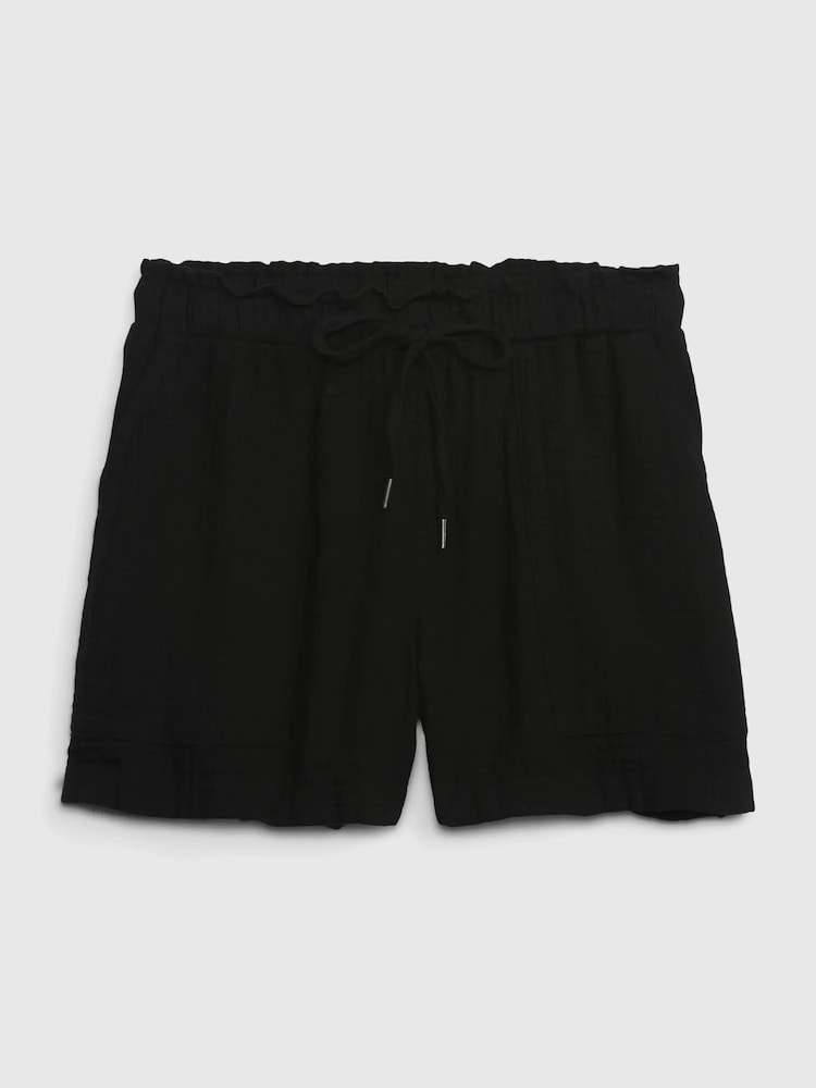 Gap Black Crinkle Gauze Shorts - Image 6 of 6