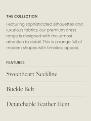 Lipsy White Premium Sweetheart Detachable Feather Hem Midi Dress - Image 3 of 5