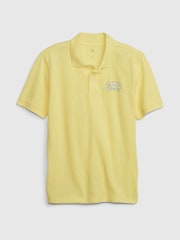 Gap Yellow Short Sleeve Gap Logo Polo Shirt - Kids - Image 1 of 3
