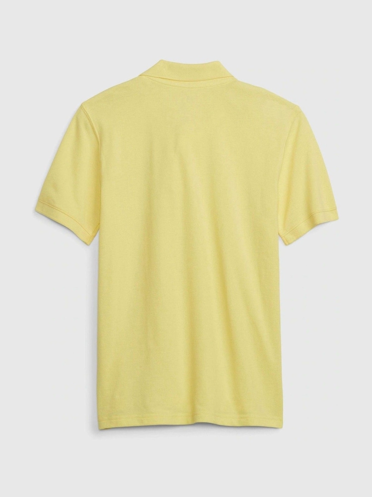 Gap Yellow Short Sleeve Gap Logo Polo Shirt - Kids - Image 2 of 3