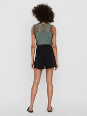 VERO MODA Black Tencel Tie Front Relaxed Shorts - Image 4 of 5