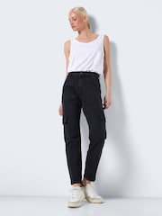 NOISY MAY Black Cargo Straight Leg Jeans - Image 2 of 5