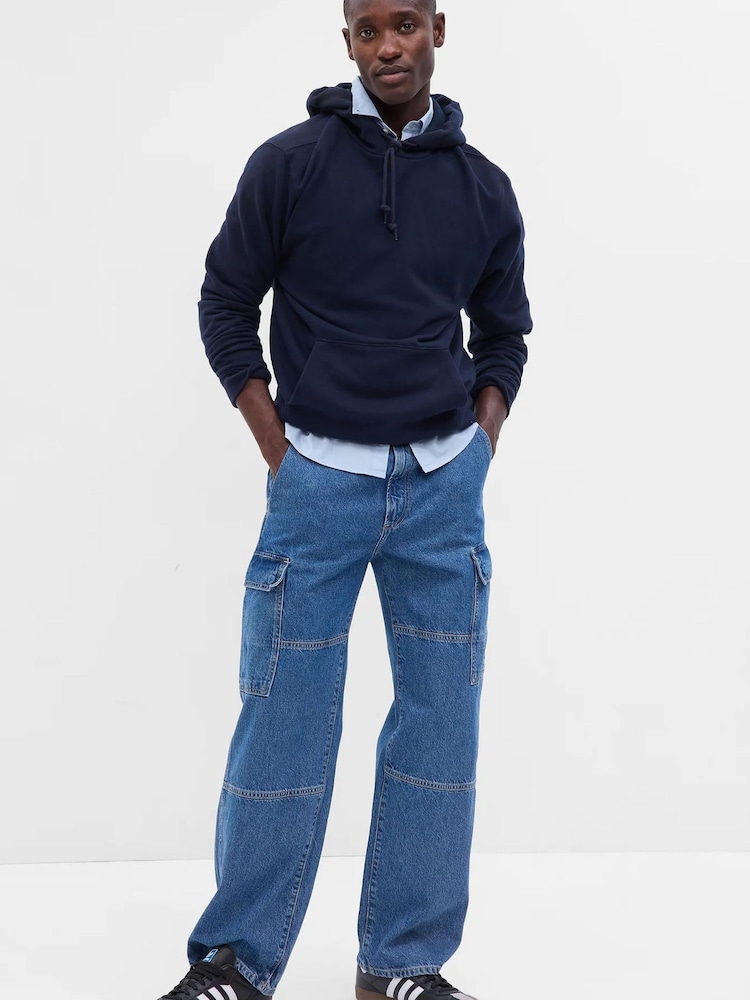 Gap Blue 90s Original Straight Fit Cargo Jeans - Image 1 of 1