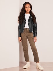 Lipsy Black Faux Leather Biker Jacket - Image 2 of 4