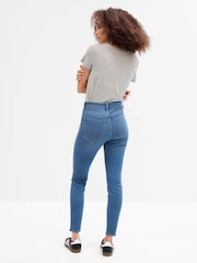 Gap Mid Wash Blue High Waisted Super Stretch Skinny Jeggings - Image 2 of 6