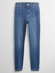Gap Mid Wash Blue High Waisted Super Stretch Skinny Jeggings - Image 5 of 6