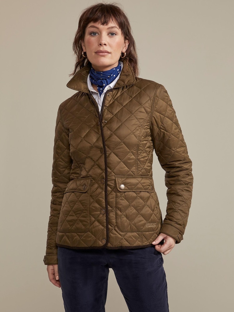 Hinter + Hobart Khaki Green Harlow Womens Short Quilted Jacket - Image 1 of 1