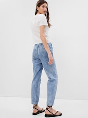 Gap Blue Distressed Knee Mid Rise Pull On Easy Jeans - Image 2 of 6