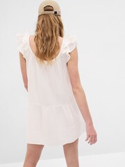Gap White Crinkle Gauze Mini Dress - Image 2 of 2