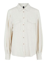 Y.A.S White Cargo Shirt Contains Linen - Image 5 of 5