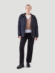 Kaldtvaer Black Arendal Onion Quilted Check Back Padded Jacket - Image 3 of 5