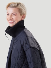Kaldtvaer Black Arendal Onion Quilted Check Back Padded Jacket - Image 5 of 5