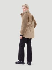 Kaldtvaer Cream Bryne Teddy Borg Poly Short Puffer Jacket - Image 3 of 5