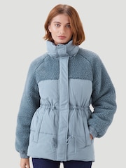 Kaldtvaer Blue Bryne Teddy Borg Poly Short Puffer Jacket - Image 1 of 5