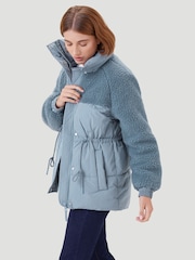 Kaldtvaer Blue Bryne Teddy Borg Poly Short Puffer Jacket - Image 2 of 5