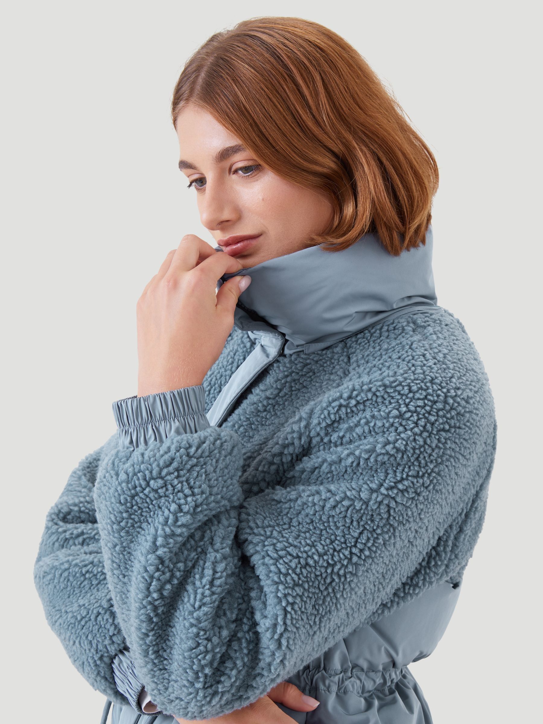 Buy Kaldtvaer Blue Bryne Teddy Borg Poly Short Puffer Jacket from Next  Luxembourg