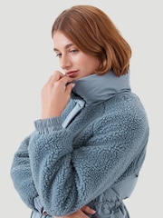 Kaldtvaer Blue Bryne Teddy Borg Poly Short Puffer Jacket - Image 5 of 5