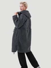 Kaldtvaer Grey Floro Long Teddy Borg Coat - Image 3 of 5