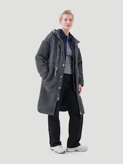 Kaldtvaer Grey Floro Long Teddy Borg Coat - Image 5 of 5