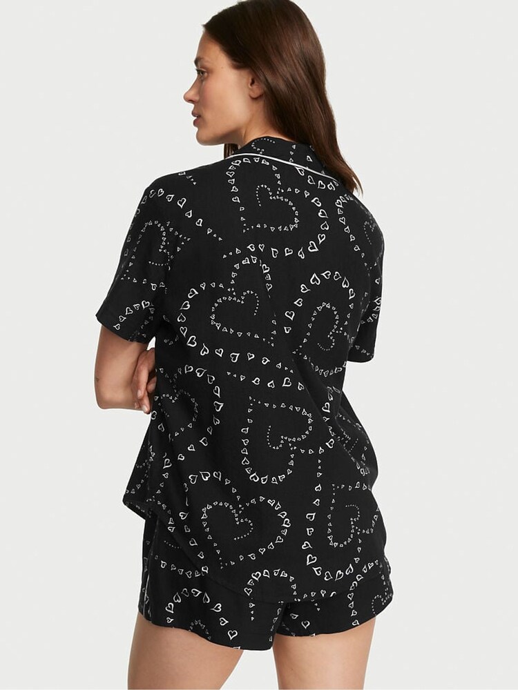 Victoria's Secret Black Swirl Hearts Short Pyjamas - Image 2 of 4