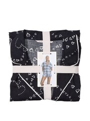 Victoria's Secret Black Swirl Hearts Short Pyjamas - Image 4 of 4