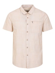 Mountain Warehouse Yellow Coconut Slub Texture 100% Cotton Mens Shirt - Image 1 of 5