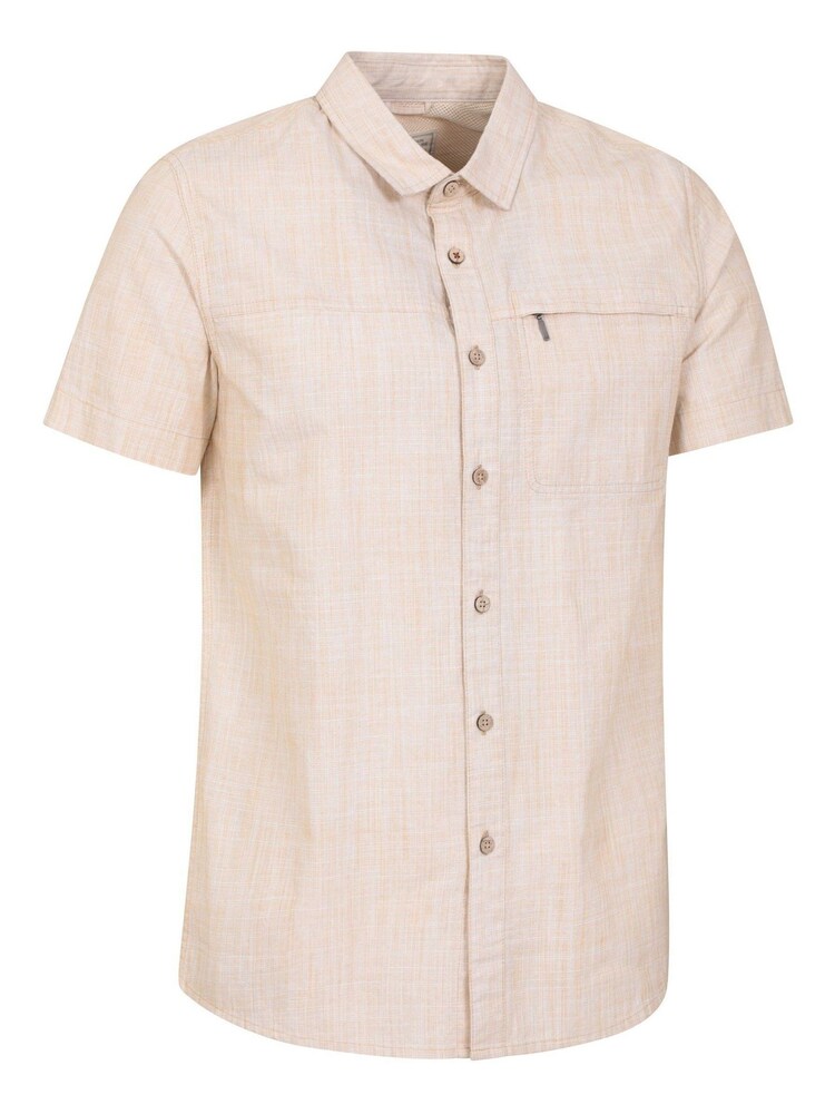 Mountain Warehouse Yellow Coconut Slub Texture 100% Cotton Mens Shirt - Image 2 of 5